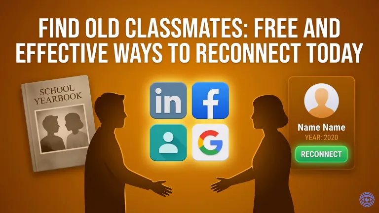 Find old classmates online illustration