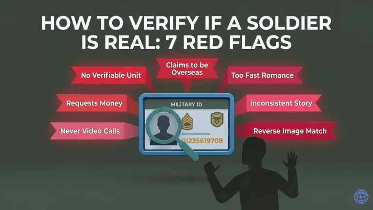 How to verify if a soldier is real red flags illustration