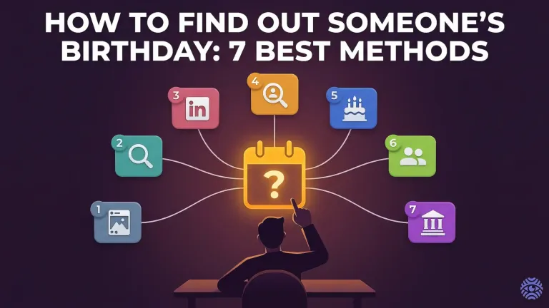 Finding out someone's birthday methods illustration