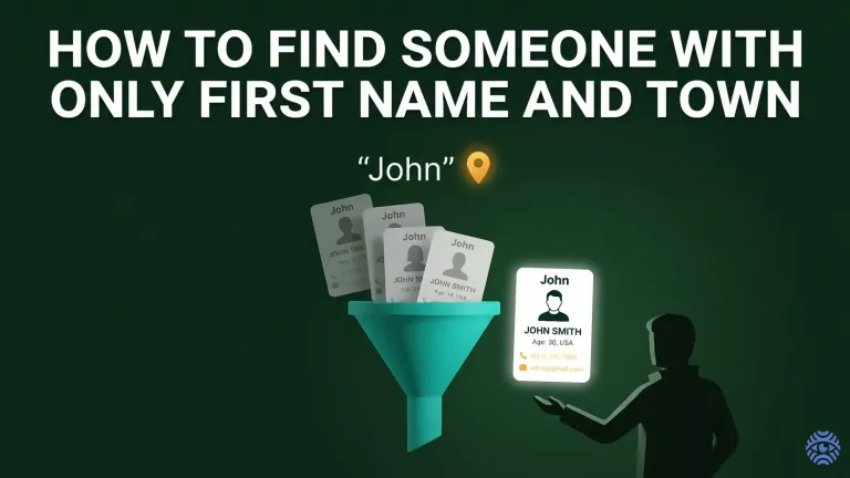 How to find someone with only first name and town illustration