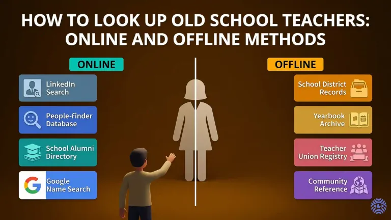 How to look up old school teachers illustration