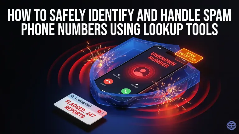 Spam call numbers lookup tools illustration