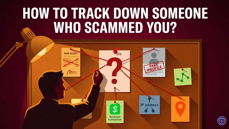 Tracking down a scammer investigation guide illustration