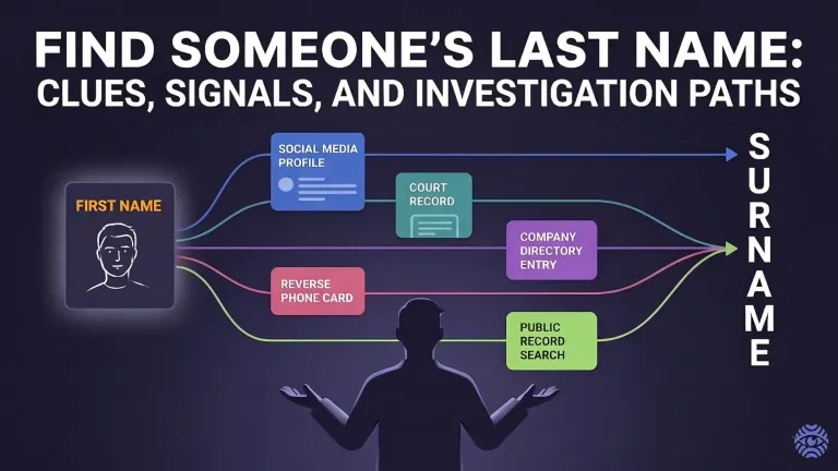 Find someone's last name investigation illustration