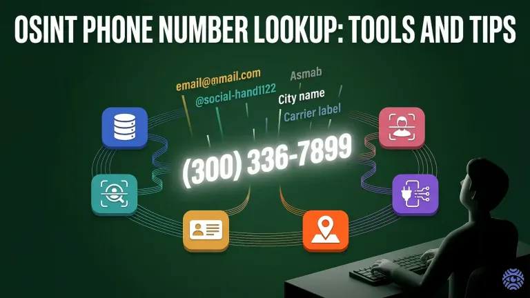 OSINT phone number lookup tools and tips illustration