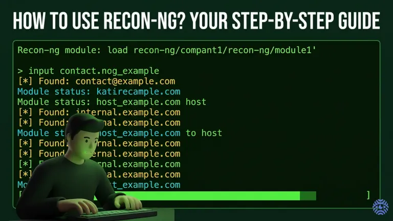 Recon-ng OSINT framework step-by-step guide illustration