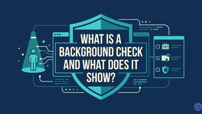 What is a background check and what does it show illustration