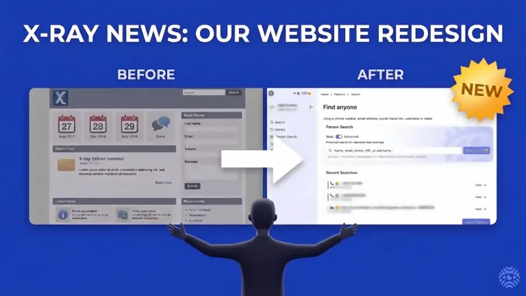 X-Ray Contact website redesign announcement illustration