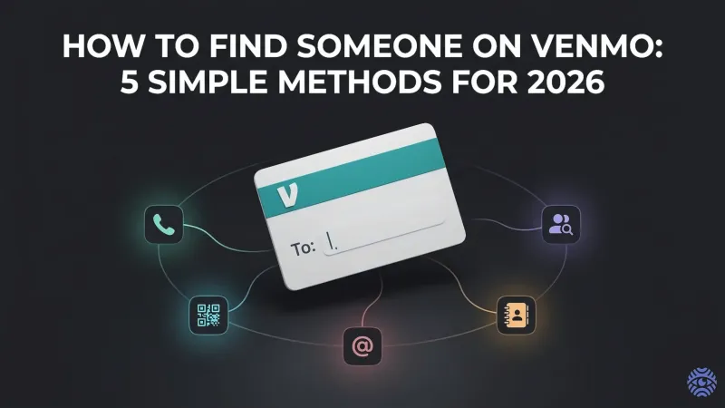 Smartphone showing the Venmo app search screen with a QR code scanner and contact list for finding the right user account