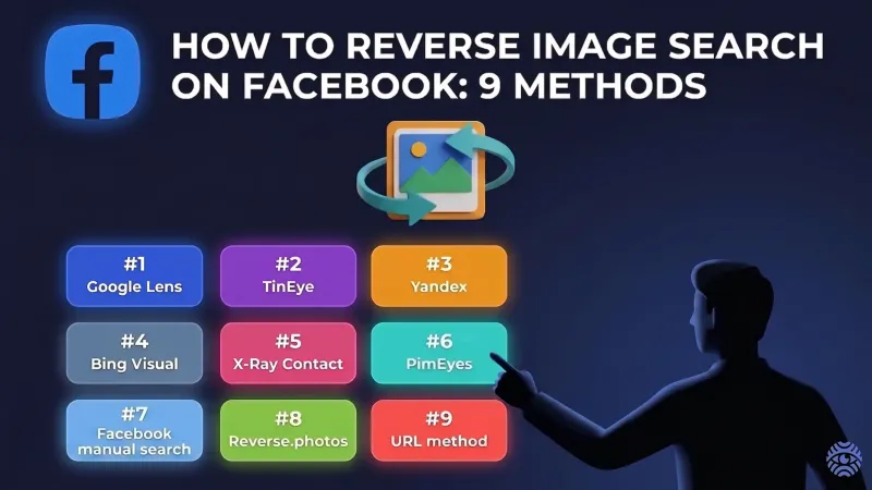 Reverse image search on Facebook methods illustration