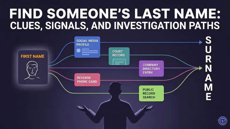 Find someone's last name investigation illustration