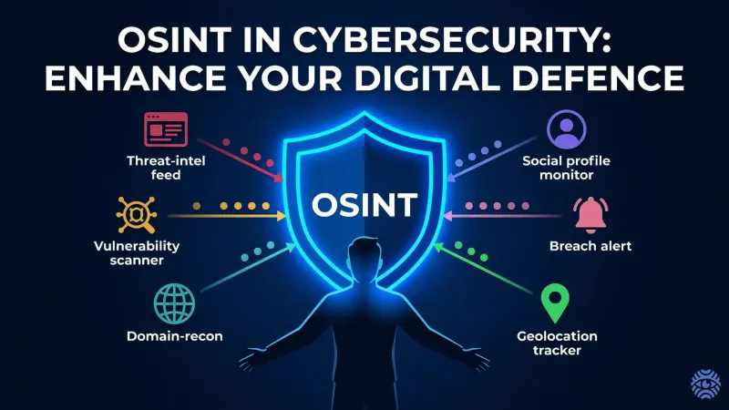 OSINT in cybersecurity digital defence illustration