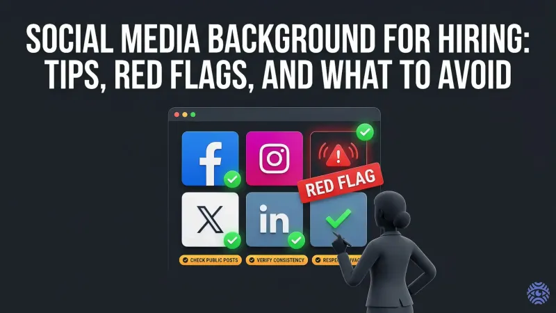 Social media background check for hiring illustration