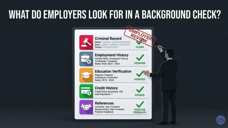 What employers look for in a background check illustration