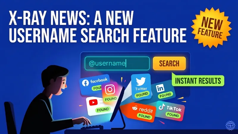 X-Ray Contact new username search feature announcement illustration