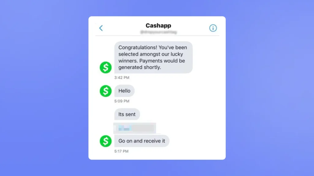 cash app scam example